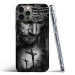 Jesus Christ iPhone 13 Case with Crosses Design