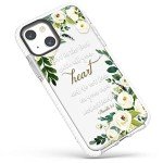 Pink Floral Bible Verse Case for iPhone 15