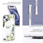 Pink Floral Bible Verse Case for iPhone 15