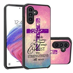 Christian Cross Bible Verse Case for Galaxy A54