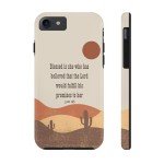 Custom Bible Verse Western Phone Case with Cactus
