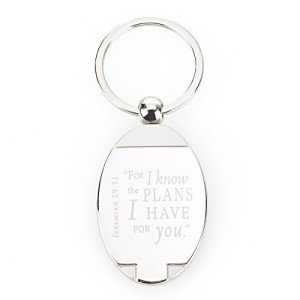 Inspirational Scripture Metal Keychain - Jeremiah 29:11