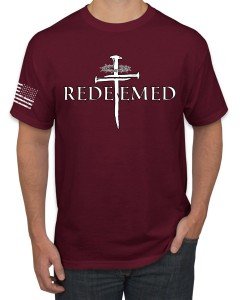 Redeemed Cross Jesus Nails Faith T-Shirt