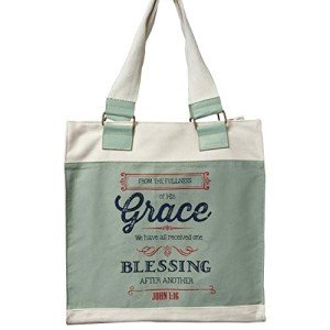 Grace Tote Bag with John 1:16 Verse