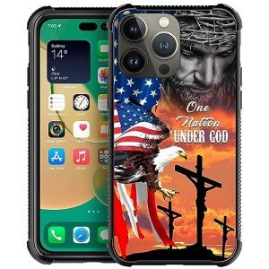 Jesus Eagle American Flag iPhone 13 Case