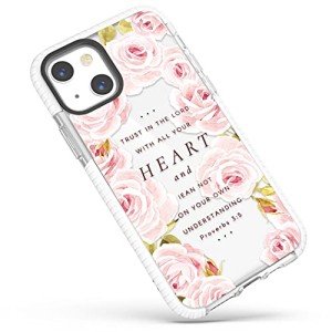 Pink Floral Scripture iPhone 13 Clear Case