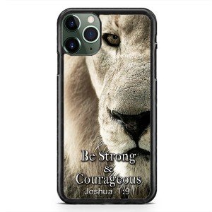 Courageous Lion Bible Verse iPhone Case