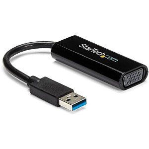 StarTech.com USB 3.0 to VGA Adapter, USB to VGA Monitor Converter for Windows, Slim , TAA (no support for macOS/ChromeOS/Linux)