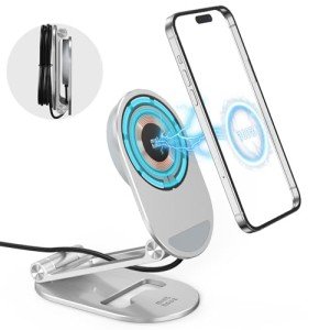 Magnetic Wireless Charger with Adjustable Phone Stand