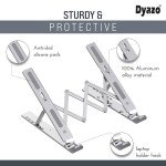 Dyazo Adjustable Height Laptop Stand - Silver