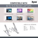 Dyazo Adjustable Height Laptop Stand - Silver