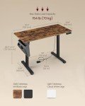 VASAGLE Electric Height Adjustable Standing Desk
