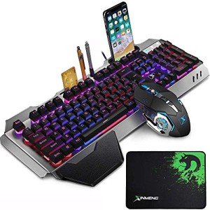 RGB Gaming Keyboard and Mouse Set with Mousepad