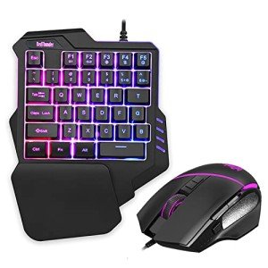RedThunder RGB One-Hand Gaming Keyboard & Mouse Set