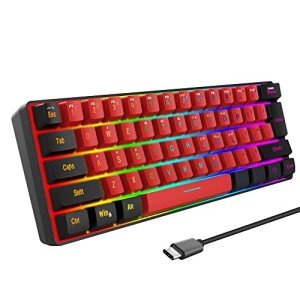 Snpurdiri 60% RGB Wired Mini Gaming Keyboard