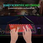 Snpurdiri 60% RGB Wired Mini Gaming Keyboard