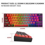 Snpurdiri 60% RGB Wired Mini Gaming Keyboard