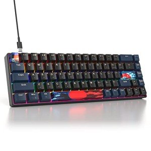 Solidee 65% Wired Mechanical Gaming Keyboard - 68 Keys