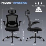 Ergonomic Mesh Office Chair with Headrest and Lumbar Support