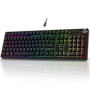 KOORUI Wired RGB Mechanical Gaming Keyboard - 104 Keys