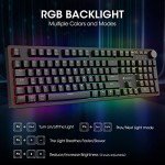 KOORUI Wired RGB Mechanical Gaming Keyboard - 104 Keys