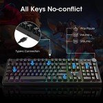 KOORUI Wired RGB Mechanical Gaming Keyboard - 104 Keys