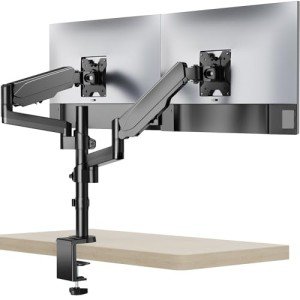 WALI Dual Monitor Stand with Adjustable Arms