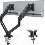Dual Monitor Desk Mount with Ergonomic Gas Spring Arm