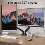 Dual Monitor Desk Mount with Ergonomic Gas Spring Arm
