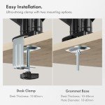 VonHaus Dual Monitor Desk Mount - Adjustable & Flexible