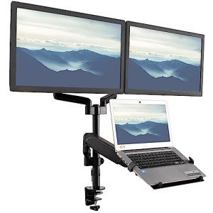 VIVO Dual Monitor and Laptop Pneumatic Mount