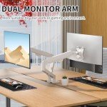 HILLPORT Dual Monitor Arm Mount for 17-30 Inch Screens