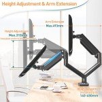 Adjustable Dual Monitor Arm for 13-32 Inch Screens