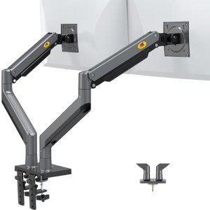 Ultra Wide Dual Monitor Arm with Gas Spring