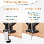 Adjustable Dual Monitor Arm for 13-32 Inch Screens