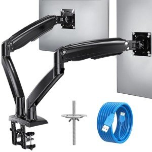 HUANUO Adjustable Dual Monitor Arm for Large Screens