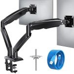 HUANUO Adjustable Dual Monitor Arm for Large Screens