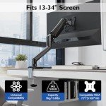 BONTEC Ergonomic Single Arm Monitor Desk Mount