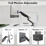 BONTEC Ergonomic Single Arm Monitor Desk Mount