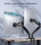 HUANUO Adjustable Dual Monitor Arm for Large Screens