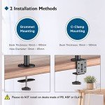 BONTEC Adjustable Dual Monitor Arm Desk Mount