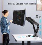 HUANUO Adjustable Dual Monitor Arm for Large Screens