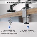 BONTEC Ergonomic Single Arm Monitor Desk Mount