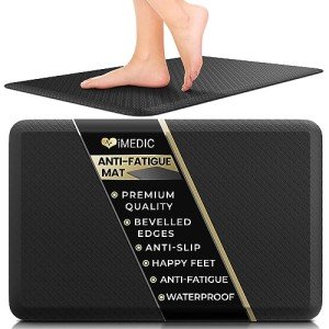 Comfortable Anti-Fatigue Standing Desk Mat - Black