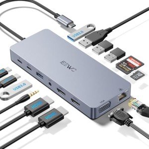 14-in-1 Dual Monitor USB-C Docking Station