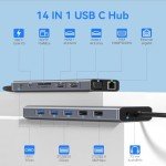 USB C Dual Monitor Docking Station for Laptops