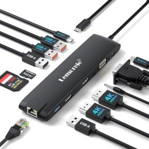 13-in-1 USB C/A Docking Station Hub