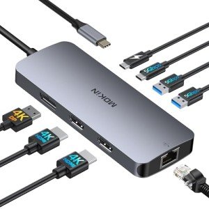 MOKiN USB C Docking Station for Multi-Monitor Use