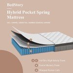 BedStory Plush Queen Mattress 14 Inch - Deep Sleep Hybrid Mattresses Pain Relief - 7-Zone Contouring Soft Bed in a Box, Extra Lumbar Support - 365-Night Trial, Fiberglass-Free, CertiPUR-US Certified