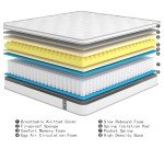 Madevos Full Size Mattress, 10 Inch Hybrid Mattress in a Box, Memory Foam and Individual Pocket Springs, Fiberglass Free, Soft and Breathable, Medium Firm Feel